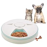 Alimentador automático de mascotas para gatos, perros, conejos, animales pequeños, 6 bandejas de...