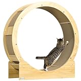 PawHut - Rueda de ejercicio para gato (91 cm, ejercicio de rueda de gato, con freno, almohadillas de...